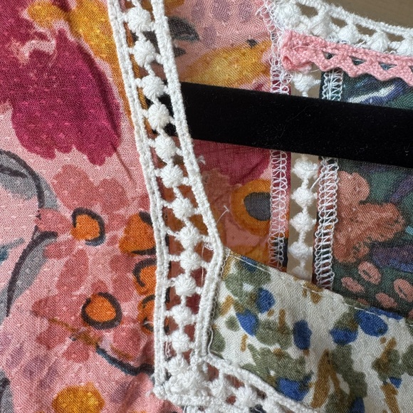 Anthropologie Maeve Floral Peasant Boho Blouse XS Square Neck EUC - Picture 7 of 13